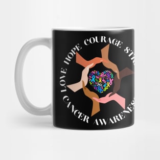 All Cancer Matters Awareness Fight All Cancer Ribbon Support Mug
